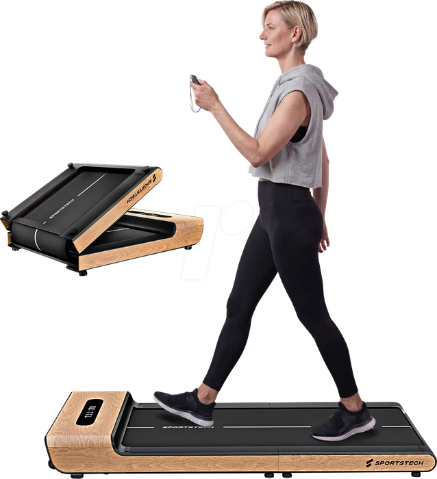 Sportstech WoodPad Pro Laufband hellbraun