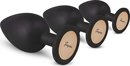 EasyToys Teazers Plug-Set schwarz/gold, 3-tlg.