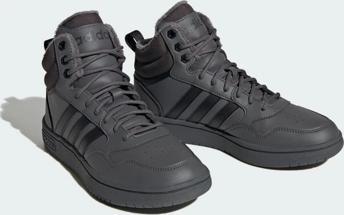 adidas Hoops 3.0 Mid Lifestyle Basketball Classic Fur Lining Winterized grey five/core black/carbon (Damen)