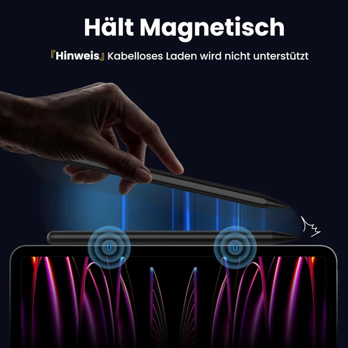 Kingone Stylus Pen Stift für iPad 2018-2026, schwarz, USB-C