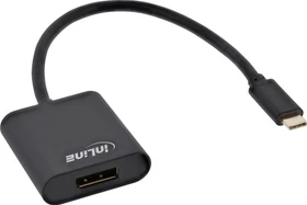 InLine Monitor Konverter USB-C Stecker auf Diplayport Buchse schwarz (64102B)