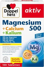 Doppelherz akitv Magnesium 500 + Calcium + Kalium Tabletten, 100 Stück
