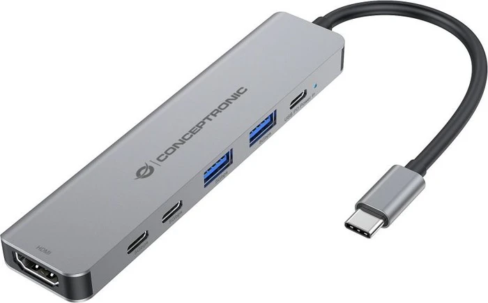 Conceptronic DONN33G 6-in-1 Dockingstation, USB-C 3.0 [Stecker]