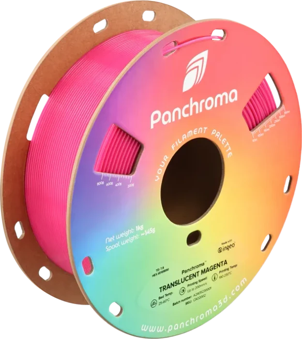 Polymaker Panchroma PLA Translucent, Magenta, Spule, 1.75mm, 1.00kg