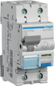 Hager Fehlerstrom-Leitungsschutzschalter 1P+N 10kA C-25A 30mA Typ A