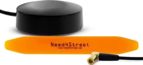 Need4Street DAB+ Antenne zum Nachrüsten des Autoradios, Stecker SMB, Kabellänge 250cm, Autoantenne mit Verstärker für besten Empfang