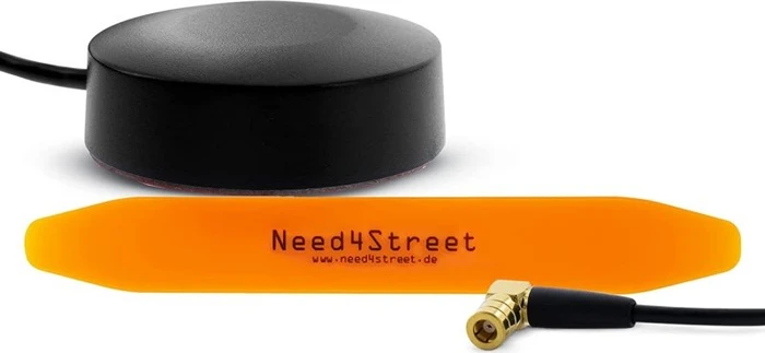 Need4Street DAB+ Antenne zum Nachrüsten des Autoradios, Stecker SMB, Kabellänge 250cm, Autoantenne mit Verstärker für besten Empfang