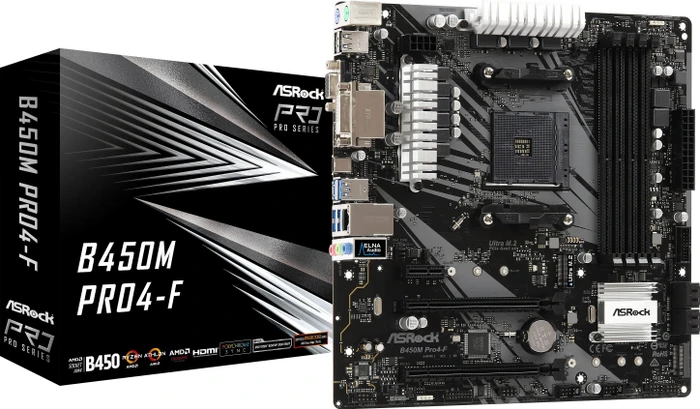 ASRock B450M Pro4-F (AMD AM4)