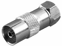 Vivanco STD FKB F-Kurzadapter F-Stecker/Koaxkupplung