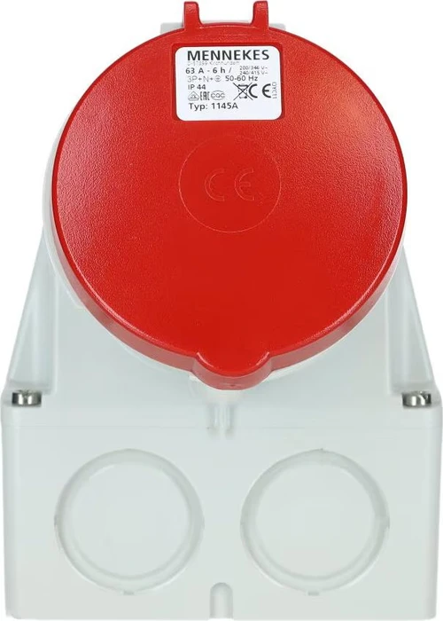 Mennekes Wandsteckdose 63A 5P 6h 400V IP44
