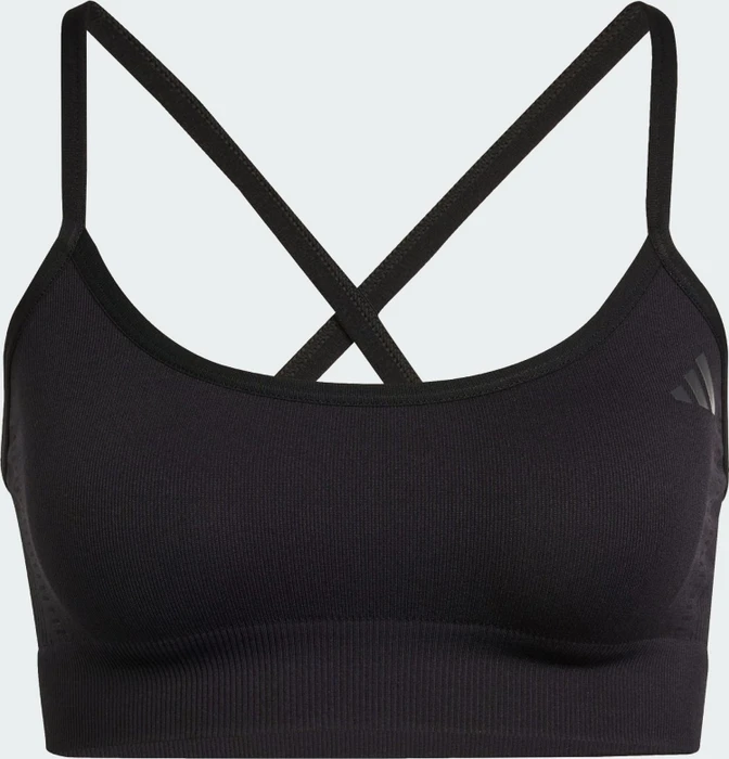 adidas Workout Essentials Knit Light Support Sport-BH schwarz (Damen)