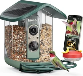 Kiwibit Bird Feeder 2 Pro, grün, mit Solarpanel und KI-Kamera, 1.85kg