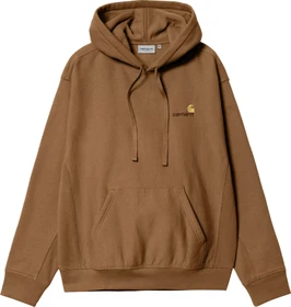 Carhartt Hooded American Script Sweatshirt Hoodie hamilton brown (Herren)