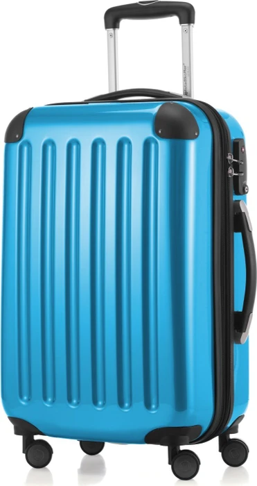 Hauptstadtkoffer Alex TSA Spinner erweiterbar 55cm cyanblau glänzend