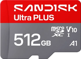 SanDisk Ultra PLUS R200 512GB Kit, UHS-I U1, A1, Class 10