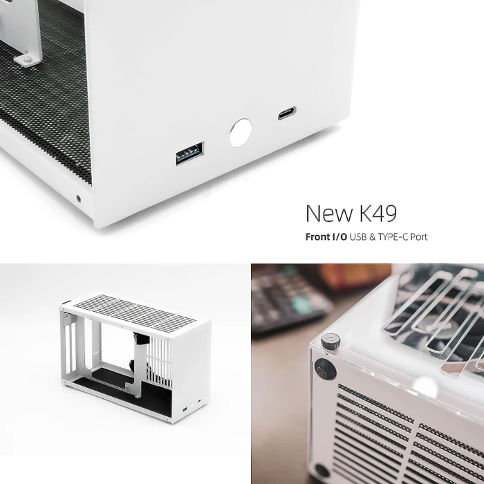 SGPC K49 Steel, silber/orange, Mini-ITX