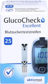 Aktivmed GlucoCheck Excellent Blutzucker-Teststreifen, 25 Stück