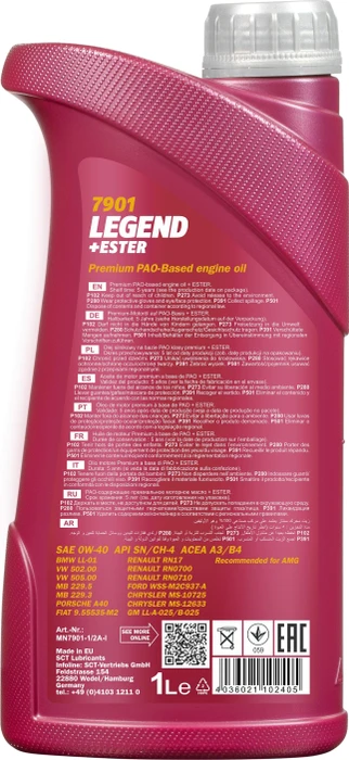 Mannol Legend+Ester 0W-40 1l