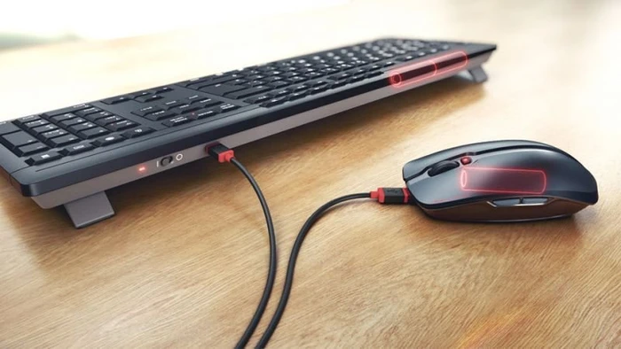 Cherry Stream Desktop Recharge weiß/grau, USB, DE