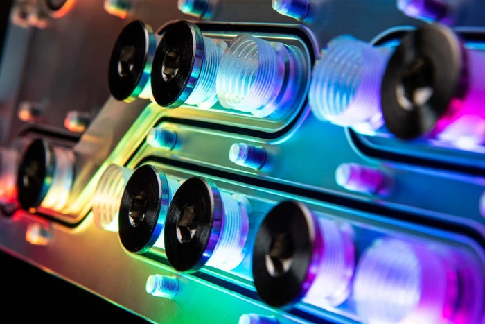 EK Water Blocks Quantum Line EK-Quantum Reflection PC-O11D Mini D5 PWM D-RGB, Verteilerplatte mit Pumpe, Acryl