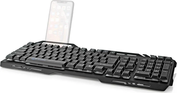 Nedis Gaming Tastatur, schwarz, LEDs RGB, USB, US