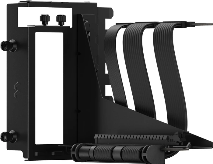 Fractal Design Flex 2 Riser Card Cable, mit vertikaler Grafikkarten-Halterung, gewinkelt, PCIe 4.0, 195mm, schwarz
