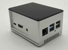 Gehäuse ecoPI PRO HP für ROCK Pi 4, silber
