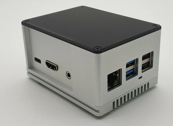Gehäuse ecoPI PRO HP für ROCK Pi 4, silber