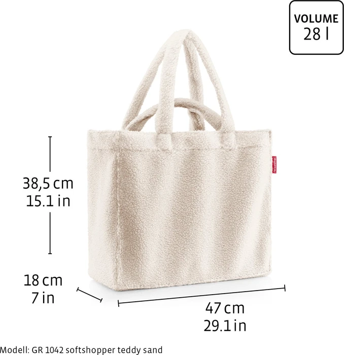 Reisenthel softshopper Shopper smiley teddy chocolate
