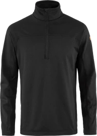 Fjällräven Abisko Lite Fleece Half Zip Funktionsshirt langarm schwarz (Herren)