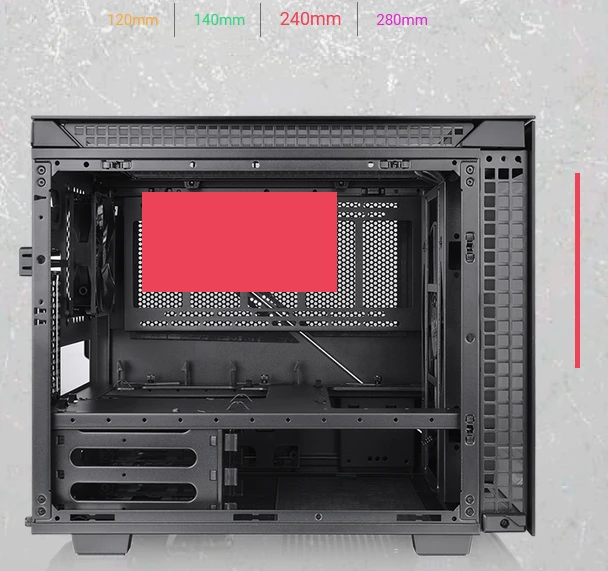 Thermaltake Divider 200 TG, schwarz, Glasfenster