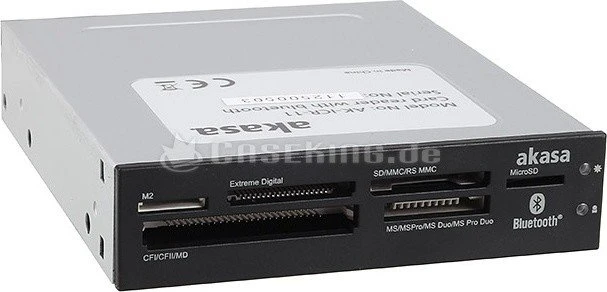 Akasa Internal Multi-Slot-Cardreader, Bluetooth, USB 2.0 9-Pin Stecksockel [Stecker]