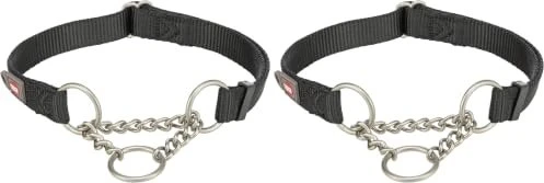 Trixie Premium Zug-Stopp-Halsband, S-M, schwarz