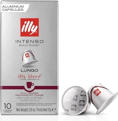 illy Lungo Intenso intensive Röstung Kaffeekapseln, 10 Stück