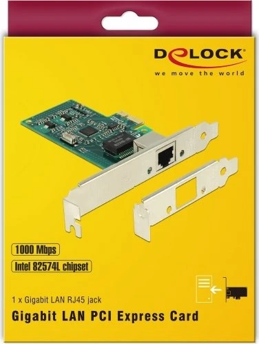 DeLOCK LAN-Adapter, 1x RJ-45, PCIe 1.1 x1
