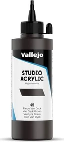 Vallejo Studio Acrylic van dyck brown, 200ml
