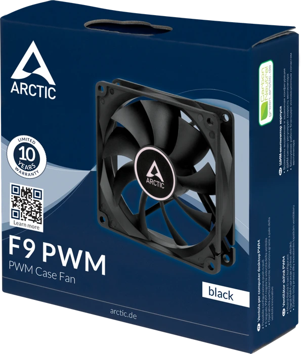 ARCTIC F9 PWM schwarz, 92mm