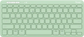 Trust Lyra Compact Wireless Keyboard, grün, USB/Bluetooth, US