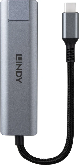 Lindy USB Hub und Ethernet Konverter, USB-C 3.1 [Stecker]