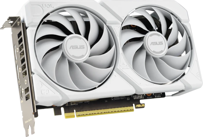 ASUS Dual Radeon RX 9060 XT White Edition, DUAL-RX9060XT-16G-WHITE, 16GB GDDR6, HDMI, 2x DP