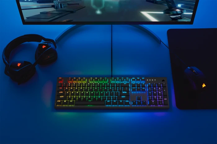 Corsair K60 RGB PRO Low Profile, MX LOW PROFILE RGB SPEED, USB, DE