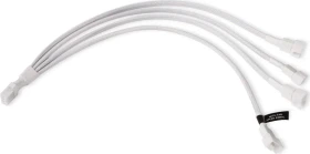 Alphacool 4-Pin auf 4x 4-Pin Verteiler, sleeved, 30cm, weiß