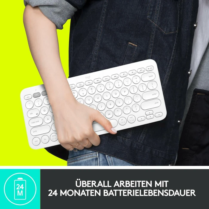 Logitech K380 Multi-Device Keyboard, Off-White, Bluetooth, CH