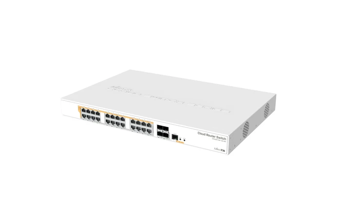 MikroTik Cloud Router Switch CRS328 Dual Boot Rackmount Gigabit Managed Switch, 24x RJ-45, 4x SFP+, 450W PoE+