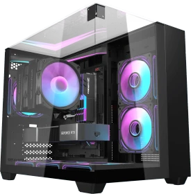 DarkFlash TH285M Black, Glasfenster