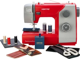 Veritas Power Stitch 17 Nähmaschine rot/grau