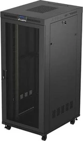 Lanberg 19" Rackschrank 37HE, LCD, freistehend, Flat Pack, V2, Gitternetztür, IP20, RAL 9004, 1000mm tief