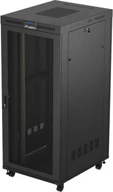 Lanberg 19" Rackschrank 37HE, LCD, freistehend, Flat Pack, V2, Gitternetztür, IP20, RAL 9004, 1000mm tief