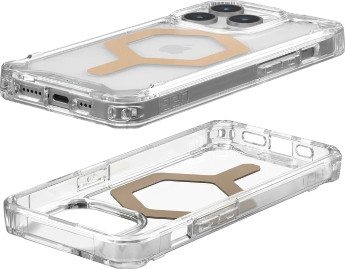 UAG Plyo Case with MagSafe für Apple iPhone 15 Pro ice/gold