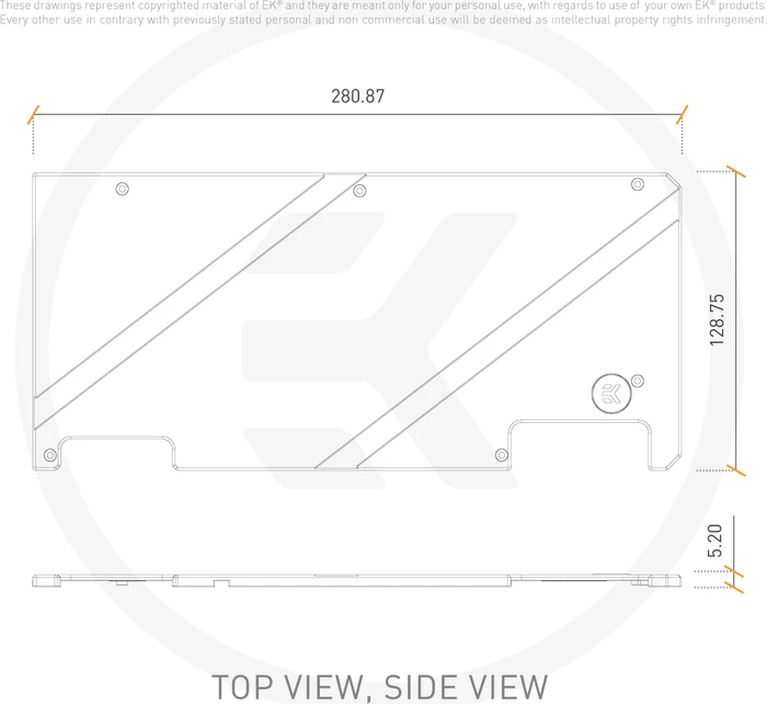 EK Water Blocks Quantum Line EK-Quantum Vector Strix RTX 3070/3080/3090 Backplate schwarz